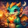 Colorful cartoon animal avatar with bright tones for a customer review profile picture